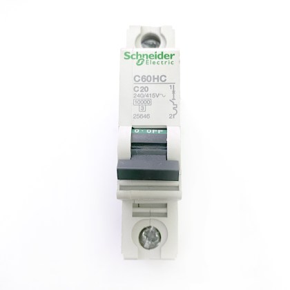 Schneider Electric C60HC 25646 C20 20A 20 Amp MCB Circuit Breaker Type C